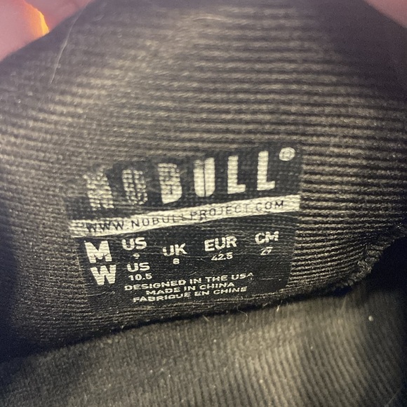 NOBULL Unisex Womens Sz 10.5 Mens Sz 9 Black Heather Dusty Rose Outwork Trainers - Picture 8 of 10